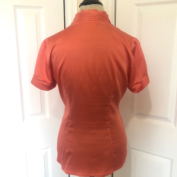 Orange Front Bow Festive Blouse - Picture 4 of 11